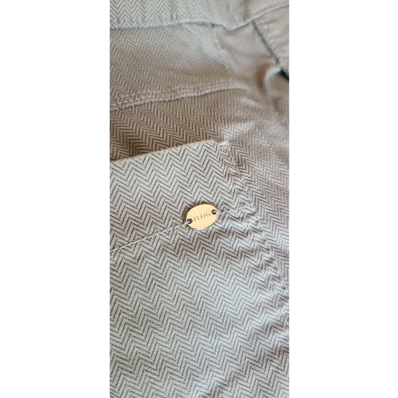 🆕️Bevy Flog - Tali Pant in Green Herringbone Size 28 Travel Baddie Minimalist - Picture 8 of 10